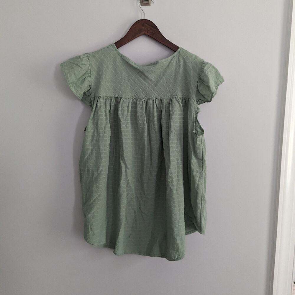 Torrid Flutter Sleeve Smocked Blouse 12 Large 0 - Picture 3 of 5